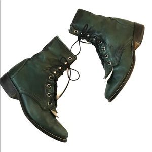 LAREDO BOOTS GREEN BOOTS LACEUP